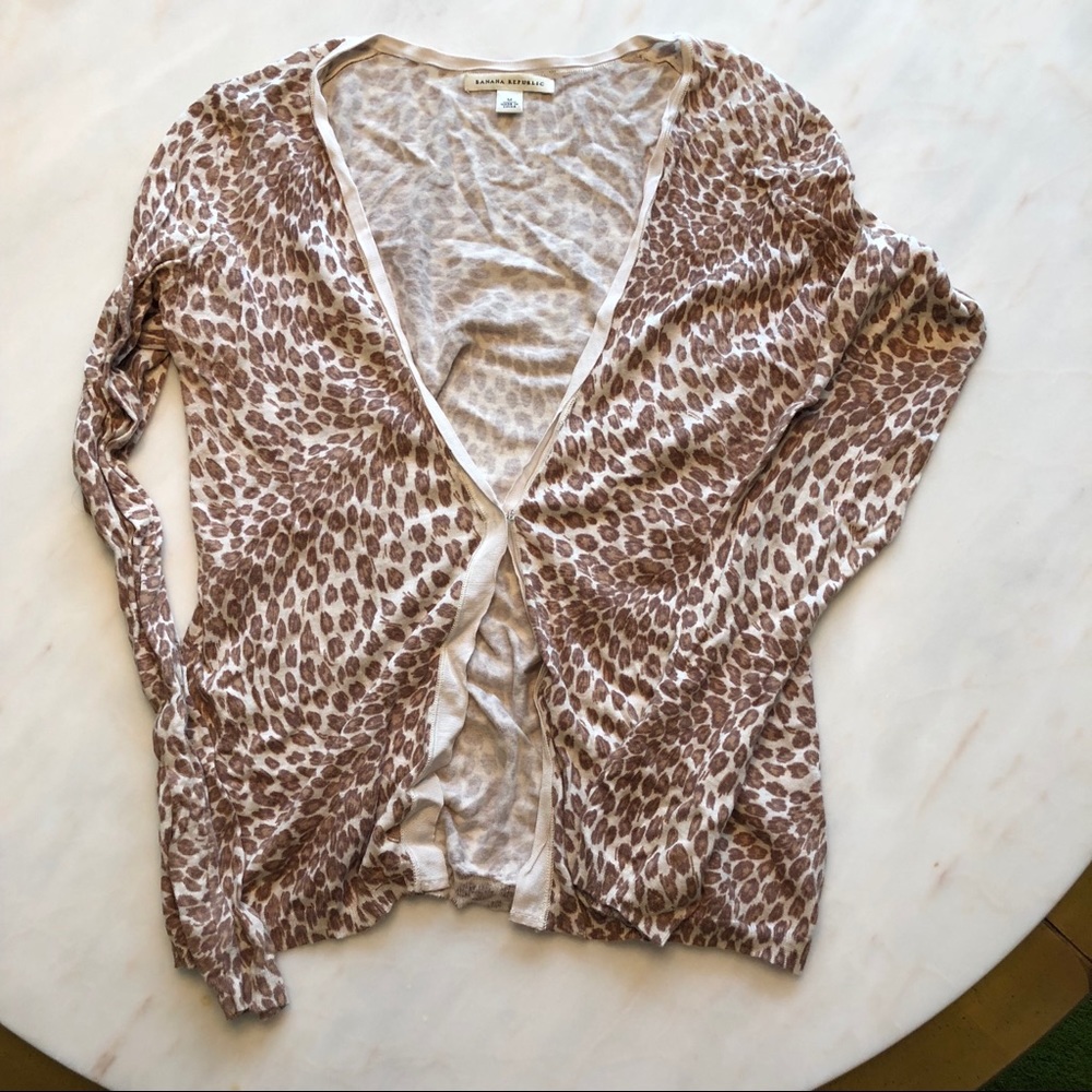 Leopard Banana Republic Cardigan